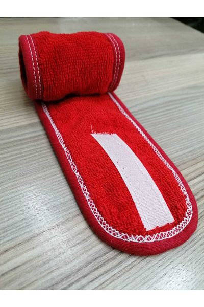 MEŞELİ TEKSTİL 2 Pieces Red Burgundy Makeup Hair Band