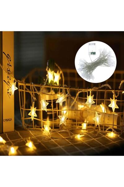 parti sürprizi Yılbaşı Çam Ağacı Yıldız Pilli Işık Gün Işığı 1 Adet