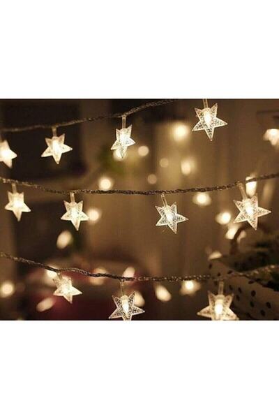 AGUILAS Dekoratif Yıldızlı Ip Led Işık - Yılbaşı Süs Ip Led Işık Günışığı Doğum Günü Çam Ağacı Led 5 Metre