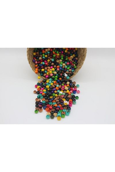Hobimos 100 Gram 10mm Wood Color Beads
