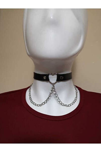derimplus Zincirli Kalp Choker Ve Bacak Aksesuarı