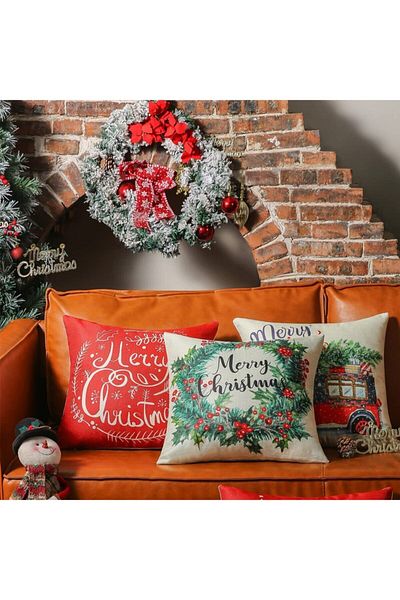 Benlisso Home Újévi mintás 4 részes párnahuzat karácsonyi (MERRY CHRISTMAS)