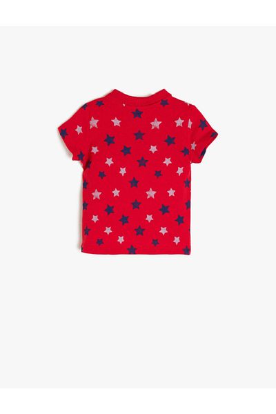 Koton Red Baby Boy Polo Neck T-Shirt