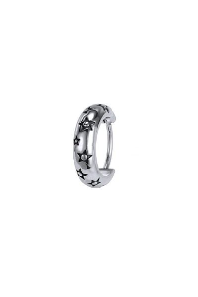 northstarshop Starry Sports Ring Proof Biker 316L Steel Earrings (Single)