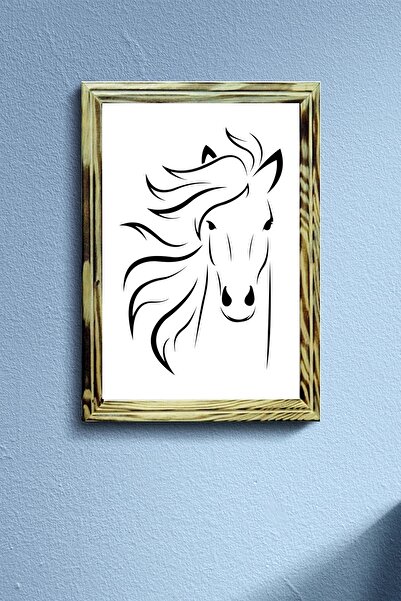 Lenochka Tablou Cadru Lemn cu Imagine Mufle Cal 24x33 Cm