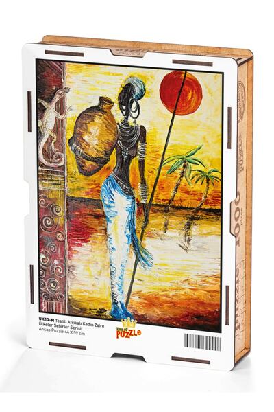 King Of Puzzle Testili Afrikalı Kadın Zaire Ahşap Puzzle 204 Parça