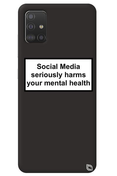 WANNA PROTECT Samsung A51 Black Color Social Media Velvet Patterned Silicone ...