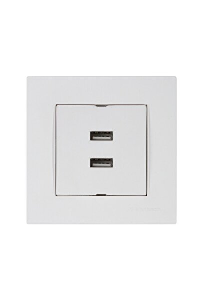 Mutlusan Beyaz Ikili Usb Şarj Prizi