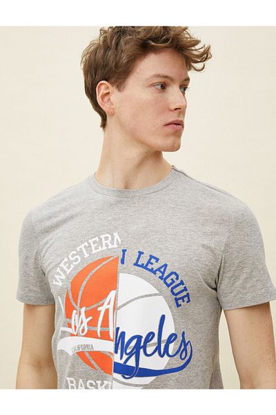 Koton Men's Grey-81847 T-Shirt