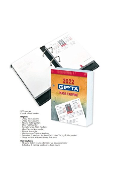 Gıpta 2022 Desk Calendar 10x13 Block 365-gtb