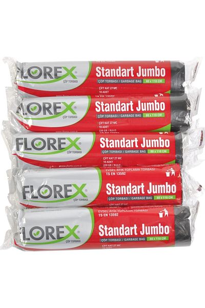 Florex Standard Jumbo Garbage Bag 5 Rolls