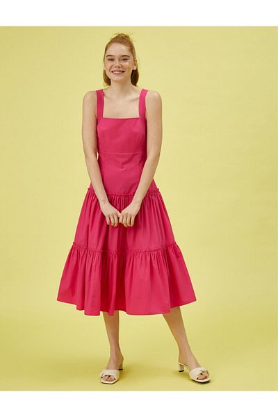 Koton Rosafarbenes Trägerkleid für Damen