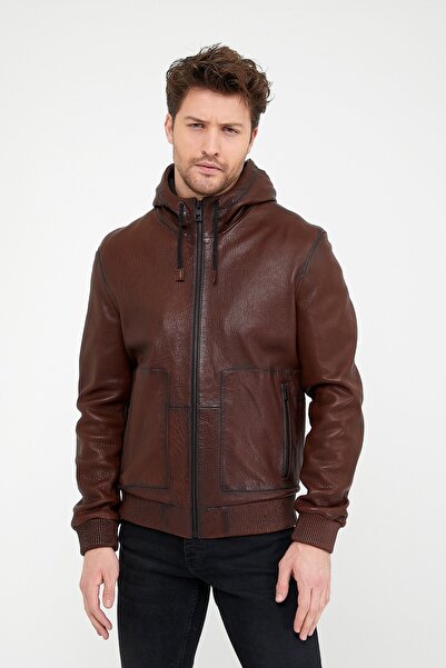 Leather Club Kahve Jumbo Deri Mont