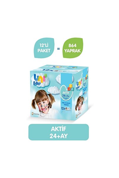 Uni Baby Aktif Islak Mendil Havlu 12 X 72 Yaprak 864 Yaprak