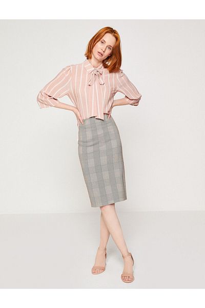 Koton Women's Check Skirt
