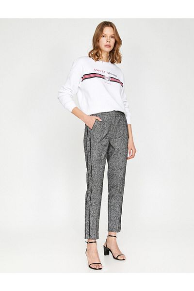 Koton Women's Black Trousers 9YAK46517IW