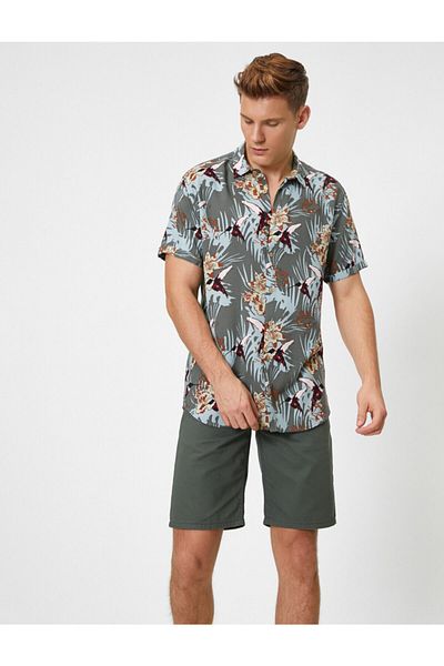 Koton Printed Short Sleeve Shirt