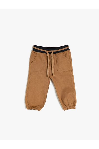 Koton Baby Boy Yellow Pocket Pants