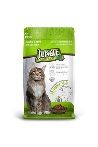 Jungle 15 kg Yetişkin Kedi Maması Tavuk-balıklı