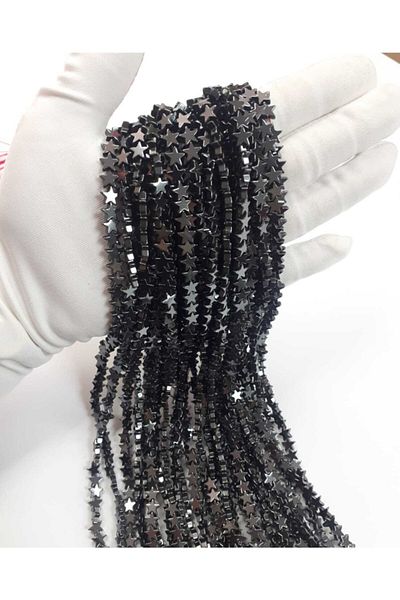 Yüksel Boncuk Star Hematite Smoked Color Φυσική Πέτρα 1 Σειρά