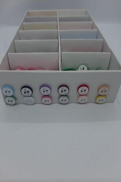 hobim42 Baby Vest and Hobby Button Set 24 Colors Five of Each Color Total 120 Pieces