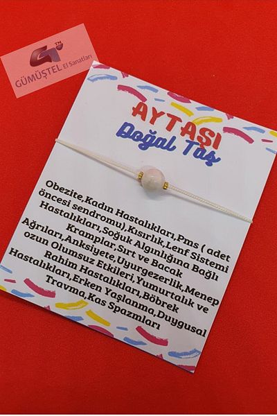 GÜMÜŞTEL EL SANATLARI Certified Moonstone Bracelet Original Natural Stone