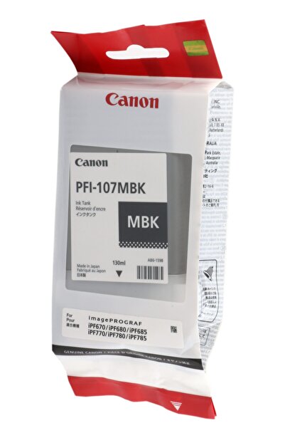Canon Pfı-107mbk Matte Black Mat Siyah Plotter Kartuş Ipf770-775