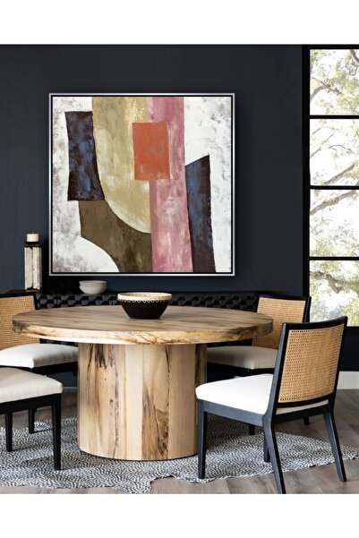 Markazip Gümüş Metal Çerçeveli Kanvas Tablo 90x90cm Kod: Sy100-g