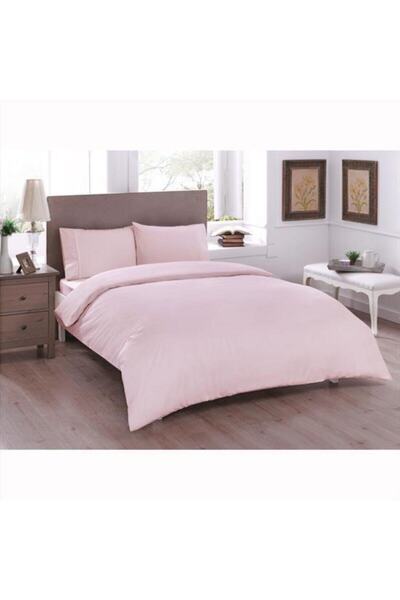 Taç Ranforce Single Duvet Cover Basic Light Pink