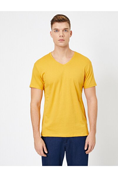 Koton Erkek Sarı T-Shirt