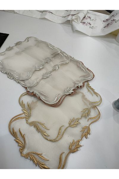 incisecrethome Tray Cover Genuine Burnt Silk Embroidery Embroidered Gold and Silver Options