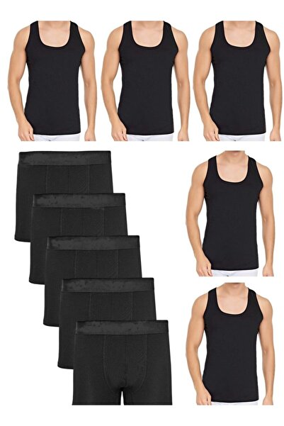 BLACK SWALLOW Set boxer pentru bărbați din 5 piese din bumbac Lycra