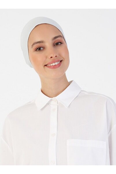 Ecardin غطاء رأس كبير الحجم بدون ليكرا - طراز 211 رمادي فاتح