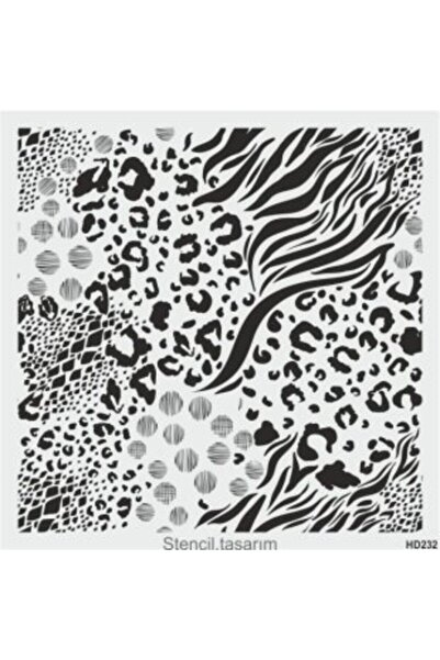 STENCİLTASARIM Stencil Tasarım Hd232 Mix Duvar Boyama Şablonu - Dekoratif Duvar Ve Eşya Boyama Şablonları