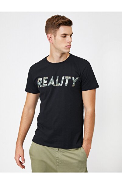 Koton Ανδρικό Μαύρο T-Shirt 0YAM11408MK