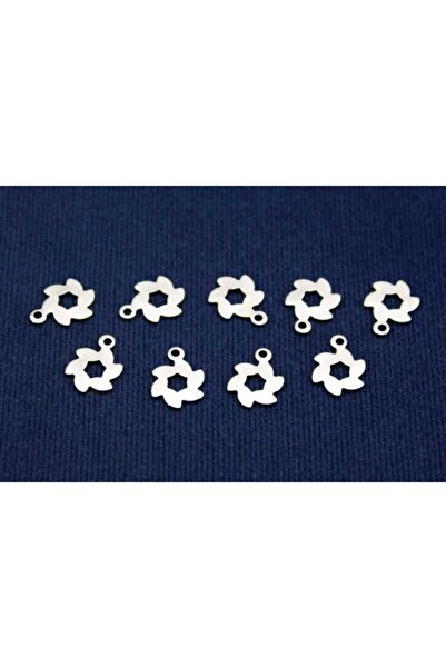 yfhobi 15 Adet- 8x12 Mm Çiçek Desenli Pul, Takı Malzemesi, Metal Pul, Nikel K...