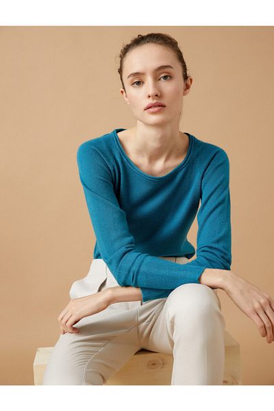 Koton Hollow Collar Knitwear Sweater
