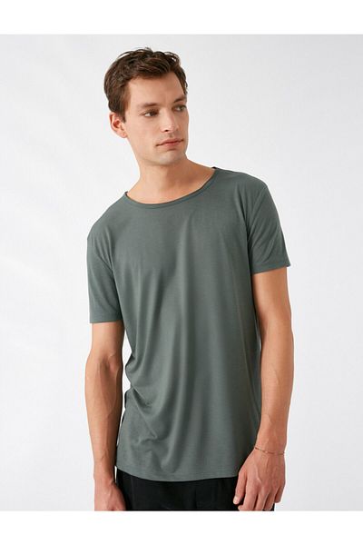 Koton Ανδρικό Πράσινο T-Shirt 1KAM12018LK
