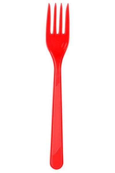 Benim Marifetlerim Red Plastic Fork 25 Pieces