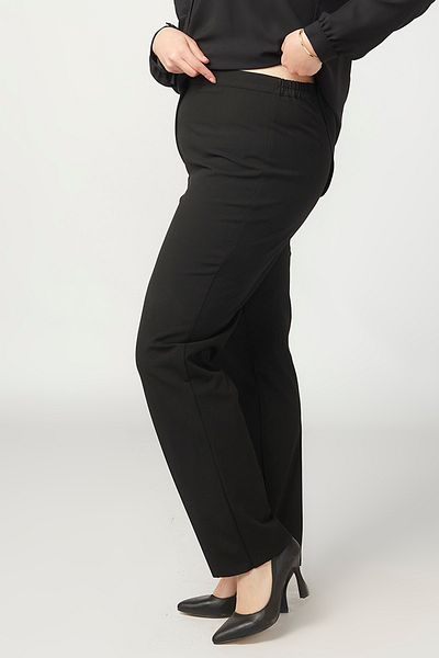 Moda Alba Elastic Waist Fabric Trousers