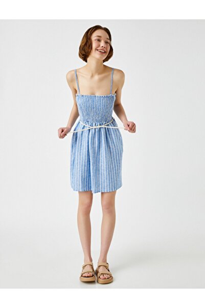 Koton Rochie de in cu curea cu dungi