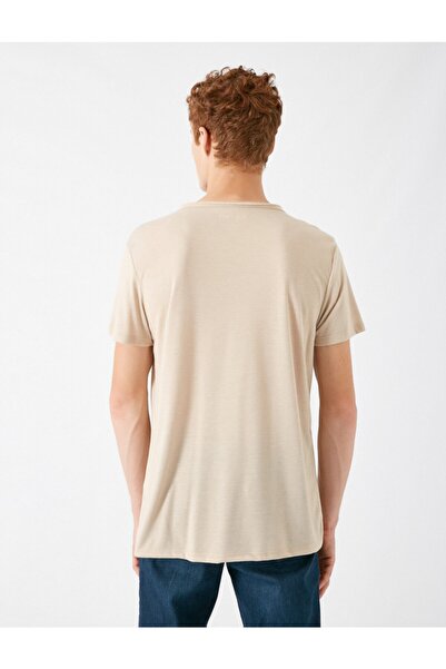 Koton Μπλουζάκι με κοντό μανίκι με λαιμόκοψη