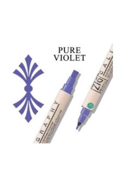 Zig Calligraphy Double Ended Calligraphy Pen 2 mm + 5 mm 080 Pure Violet