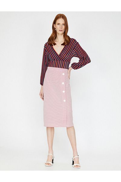 Koton Women's Striped Skirt