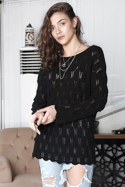 AVORWE Pulover din tricot cu model de cădere cu umăr în afara sezonului nou