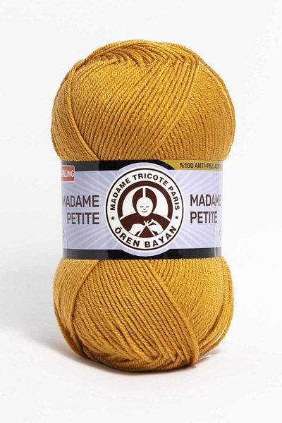 Ören Bayan Madame Petite Anti-pilling Knitting Thread 100gr|0115-mustard|