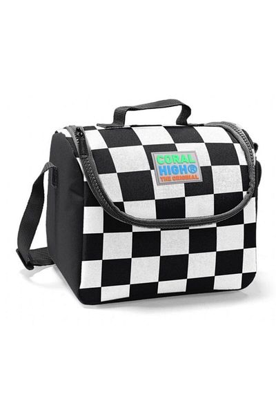 Yaygan Çanta Coral High Black-white Checkered Lunch Box - Thermo