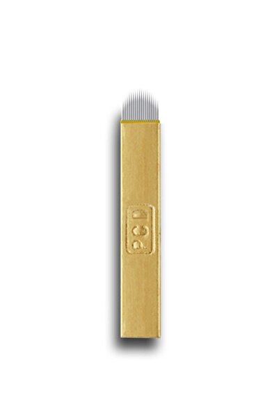 ARMONİKONYA 15 Adet Pcd 14 Pin U Kalıcı Makyaj Dövme Microblading Iğnesi