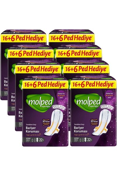 Molped Super Night Super Night Giant Economic Package 8 Packs of 22
