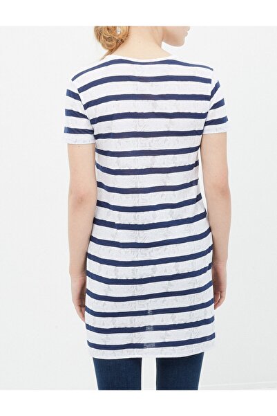 Koton Dámské tmavě modré pruhované tričko 7YAL16559IK